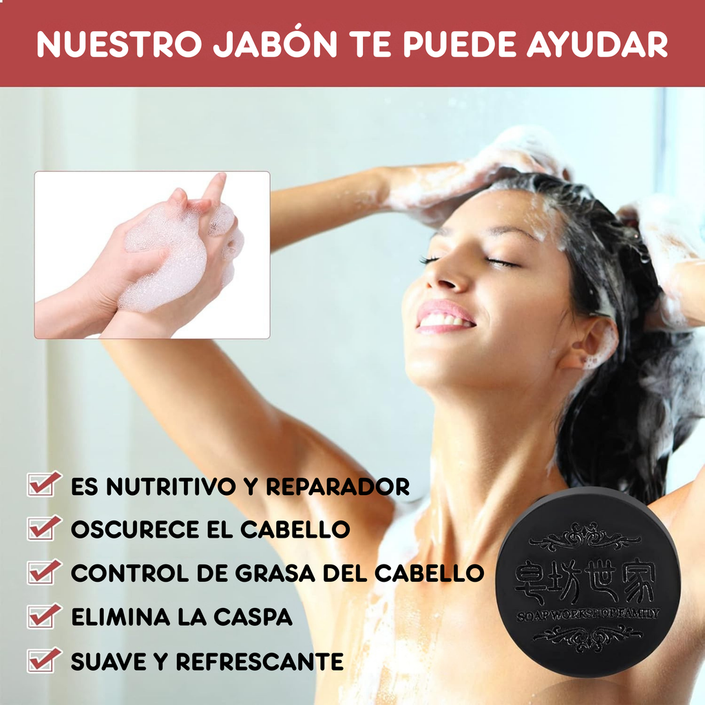 Shouwu® 3x1 - Jabón de polygonum para el cabello